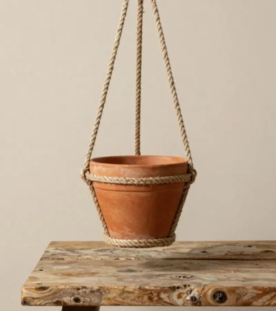 Jute & Terracotta Hanging Planter